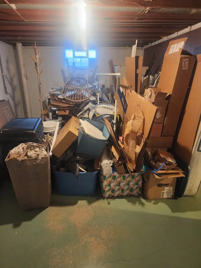 Roll-off dumpster container at job site for 40 Yard Dumpster Rental in D'Iberville